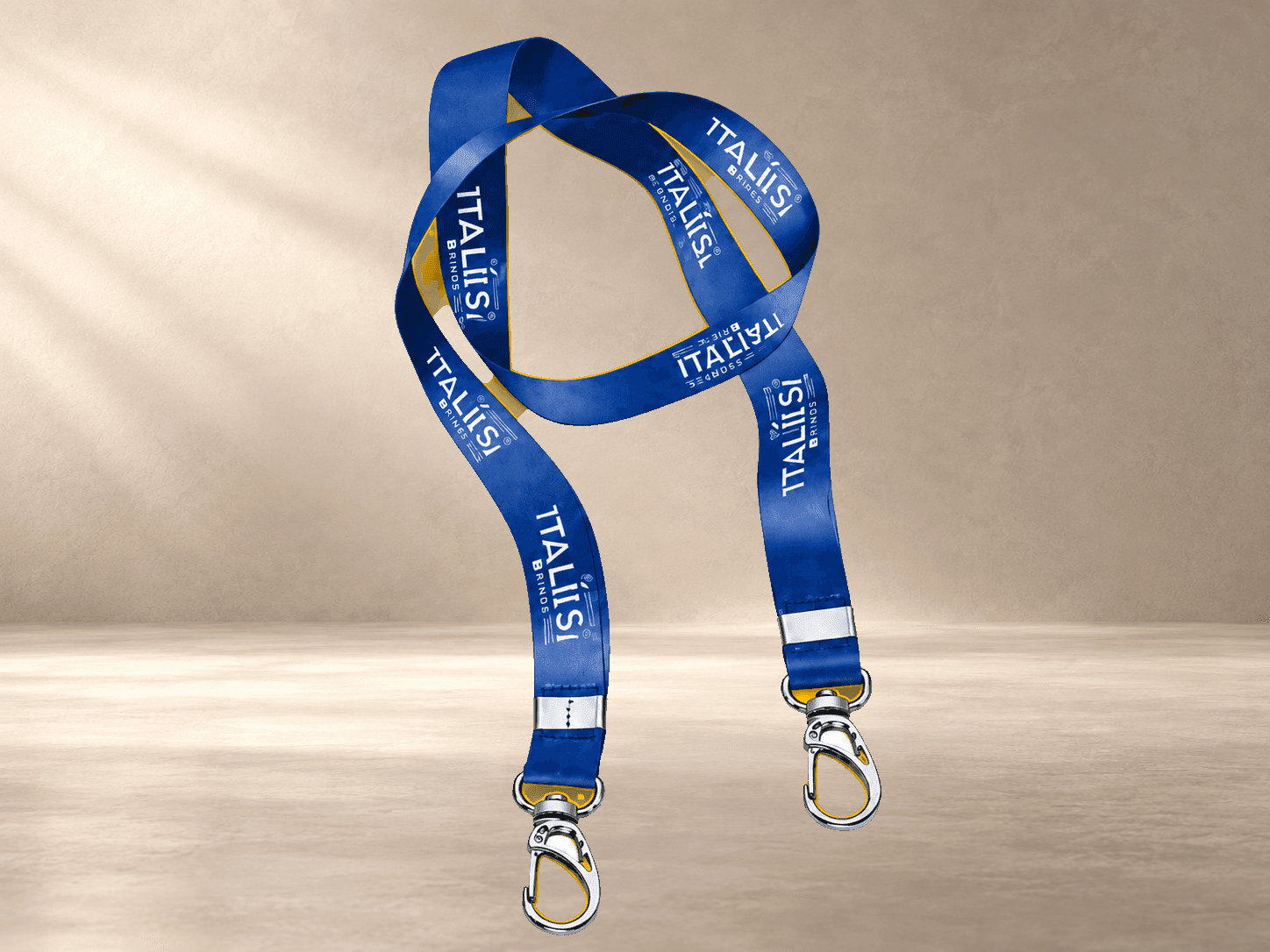 Cordão Personalizado Digital 0,80 cm x 20mm com 2 Clips Mosquetão