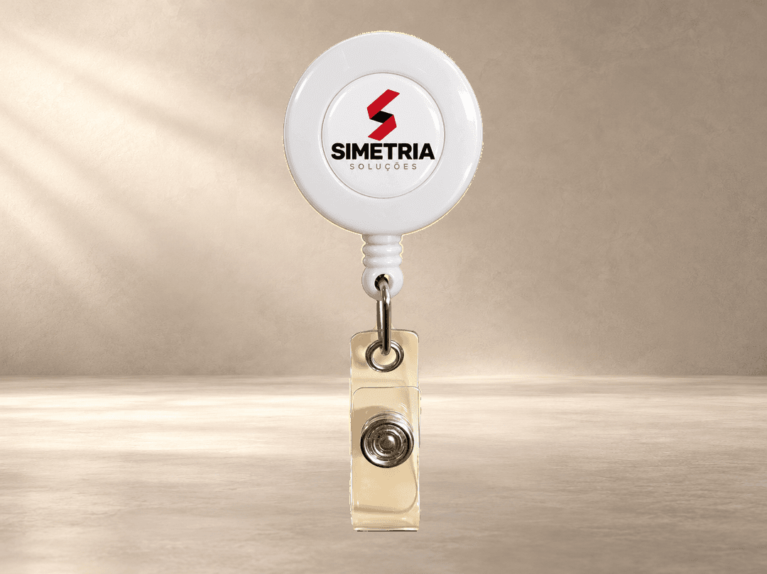 Clip Retrátil Personalizado Resinado