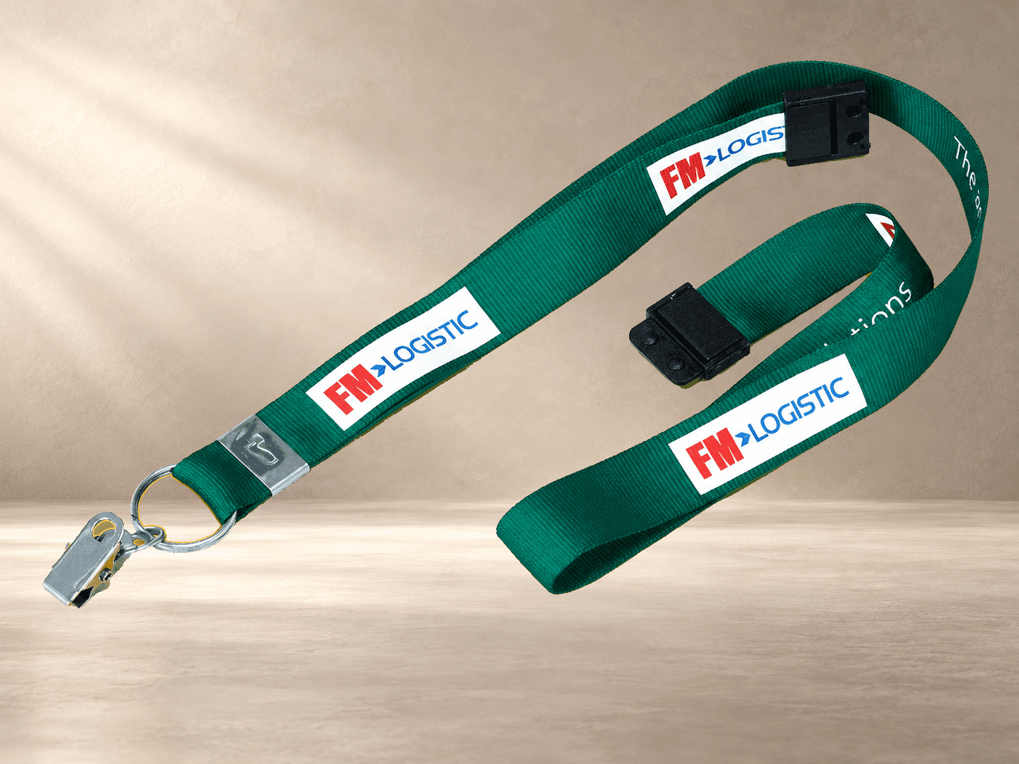 Cordão Personalizado Digital 0,80 cm x 20mm com Clips de Metal e Trava de Segurança